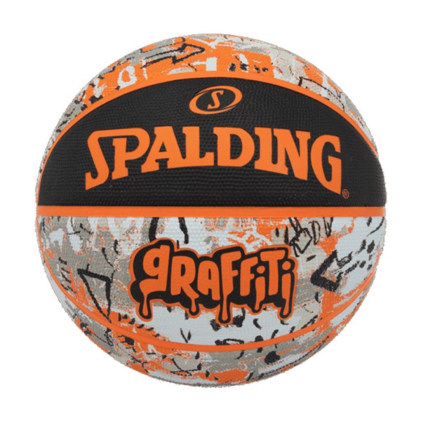 Spalding Orange Graffiti Rubber Basketball 84376Z