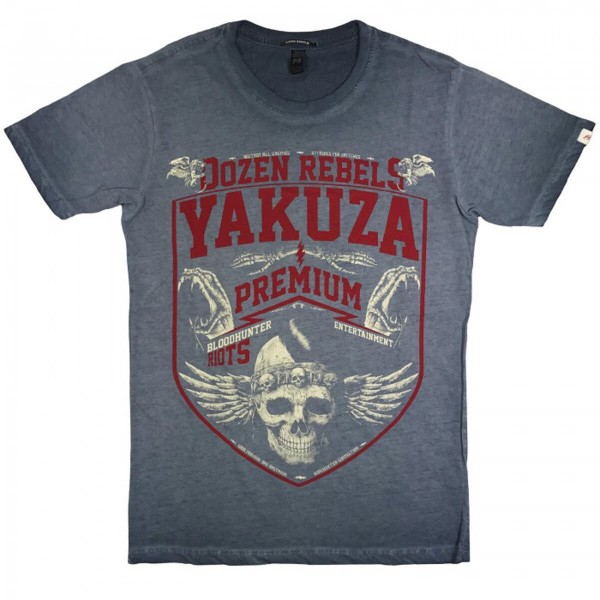 yakuza Herren T-Shirt mit Druck 201-GRAU