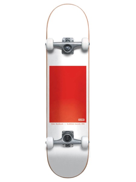 Globe G0 Block Serif Skateboard 8,0 Kompl 10525401-WHITE/RED - Bild 1